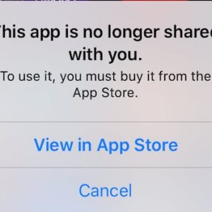 iOS Family Sharing Error Message