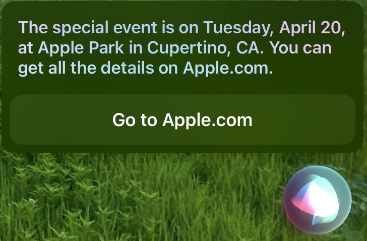 Siri Apple Event