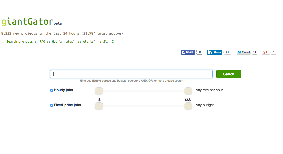 GiantGator Launches To Be ‘Most Extensive Search Engine for  Freelance Jobs’